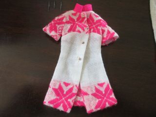 Barbie Vintage Mod Fashion Doll Outfit Fun Flakes 3412 Pink Boots 2