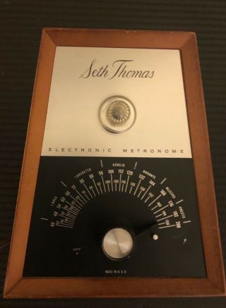 Vintage Wooden Seth Thomas Electronic Metronome Great