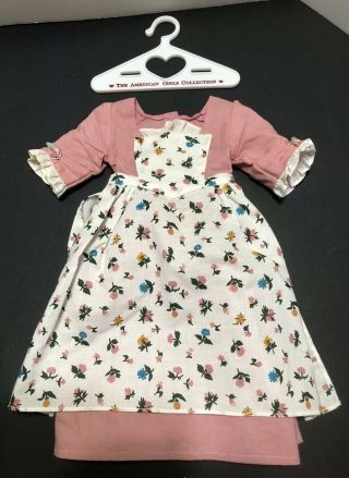 American Girl Doll Spring Dress W/apron Outfit For Felicity,  Retired