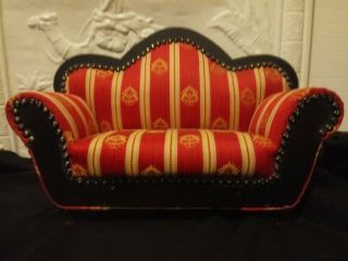 American Girl Furniture 18 " Doll Dayton Hudson Sofa Red Gold Wood Victorian - 19