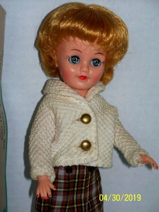 Vintage Vogue Jan Ginny BLonde 1959 Fashion Doll Orig Box Jill & Tagged Top 2