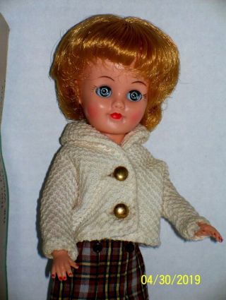 Vintage Vogue Jan Ginny BLonde 1959 Fashion Doll Orig Box Jill & Tagged Top 3