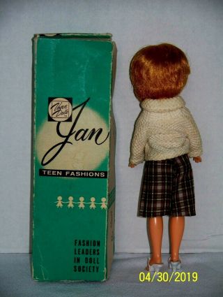 Vintage Vogue Jan Ginny BLonde 1959 Fashion Doll Orig Box Jill & Tagged Top 4