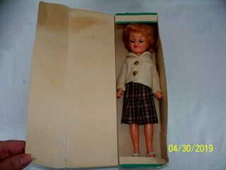 Vintage Vogue Jan Ginny BLonde 1959 Fashion Doll Orig Box Jill & Tagged Top 5