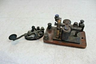 Antique J.  H Bunnel Telegraph Key And Sounder Vintage