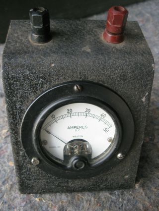 Vintage Weston Dc Amperes Meter Model 301 Gauge