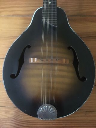 Vintage Antique KAY MANDOLIN L3424 Tiger Maple in Case Strings 3