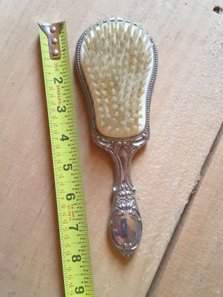 Vintage Antique Silver Plated Ornate Hair Brush