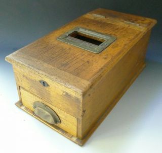 Antique Vintage Wooden Shop Cash Box Till Money Drawer