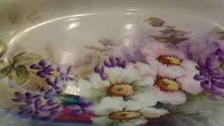 Antique T&v Limoges Hand Painted Wild Flowers Tray