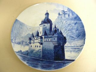 Antique Villeroy & Boch Mettlach Castle On River Wall Charger