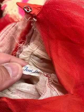 VINTAGE 1950 ' S TINY TERRI LEE DOLL TAGGED DRESS W Accessories 4