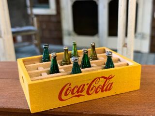 Artisan Miniature Dollhouse Vintage Hand Made Coca Cola Wood Crate C1976 Signed