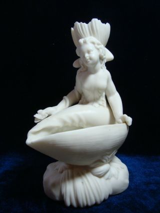 An Antique Parian Ware Porcelain Figure Vase,  