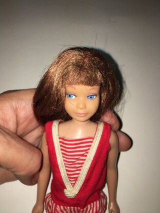 Vintage Skipper Doll Two Tone Red And Brunette Hair Oss Htf