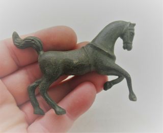 Circa 100bc Ancient Celtic Bronze Horse Figurine Of Horse And Rider