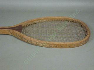 2 Antique 1800s Wooden Tennis Rackets William Read HJ Gray,  Sons Cambridge MA 4
