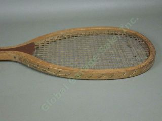2 Antique 1800s Wooden Tennis Rackets William Read HJ Gray,  Sons Cambridge MA 6