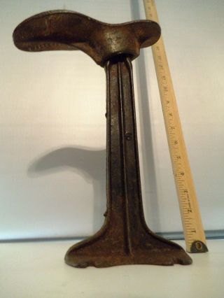 Antique Cast Iron Cobbler Malleable Shoe Last & Stand