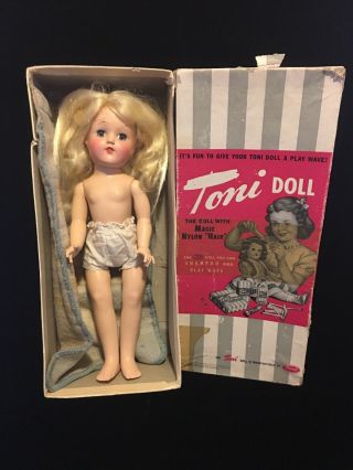 Vintage Ideal Toni Doll 14” P - 9o Blonde