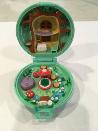 Vintage Polly Pocket Bluebird 1992 Jeweled Forest Compact - 100 Complete