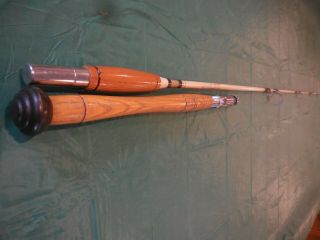 Vintage True Temper Saltwater Fishing Rod Wood Handle 6 