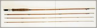 9.  5 Foot South Bend Split Bamboo 4 Pc Incl Spare Tip Fly Rod