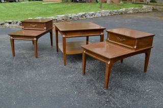 Vintage Mid Century Mersman End / Side Table Set Of 3