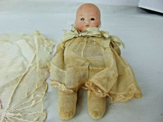 Antique Am Germany Armand Marseille Dream Baby Bisque Doll 341 5 " Cloth Body