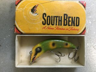 Vintage South Bend Teas - Oreno Wooden Fishing Lure W/box