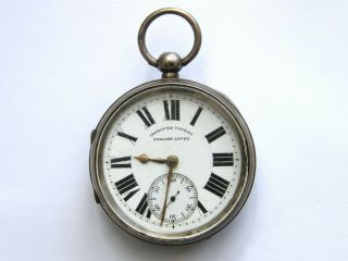 Antique Large & Heavy Solid Silver Pocket Watch - Imp Patent English Lever - C1900