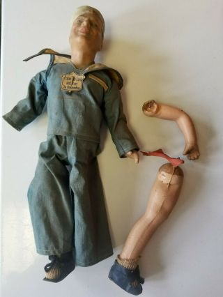 Vintage Wwii Navy Military Doll Praise The Lord And Pass The Ammunition