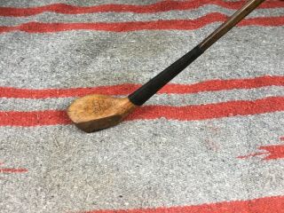 Antique Wright Ditson Hickory Golf Splice Neck Brassie Wood