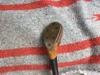 Antique Wright Ditson Hickory Golf Splice Neck Brassie Wood 2