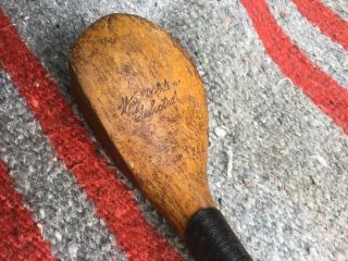 Antique Wright Ditson Hickory Golf Splice Neck Brassie Wood 5