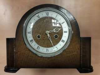 Enfield Eight Day Striking Mantle Clock With Pendulum,  Key And Instructions
