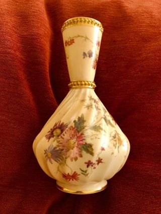 Antique Royal Worcester Swirl Vase Made 1894
