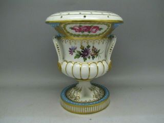 Antique Dresden Porcelain Pot Pourri Potpourri Vase Campana Hand Painted Enamel