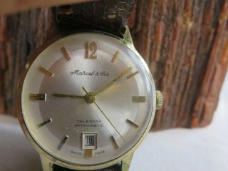 Vintage Marcel & Cie Mens Automatic Calendar Watch Repair Rp7