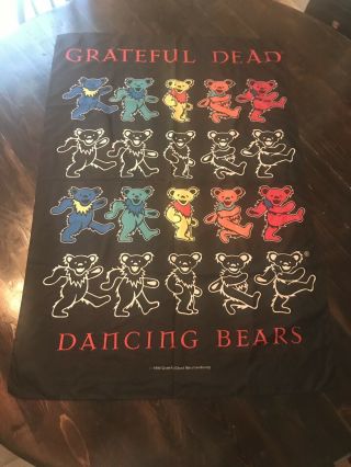 Grateful Dead - Dancing Bears Tapestry 42 X 30 Vintage 1994