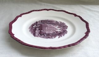 Antique Mason ' s Mulberry/Purple Transfer Ware Plate,  Vista - England 4