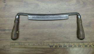 Antique Witherby Draw Knife,  14 - 3/4 " H - H,  1 - 5/16 " X 8 - 1/4 " Edge,  Fair Cond. ,  L@@k