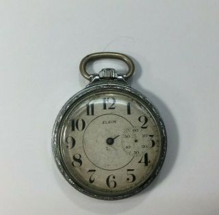 Rare Elgin Pocket Watch 16s 15j  For Repair Subdial @ 3 O 