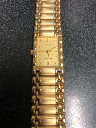 Elgin Ladies Gold Tone Watch Quartz Em898 - 017