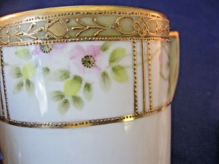Antique Porcelain Condensed Milk Jar w Lid - Hand Painted Nippon 5