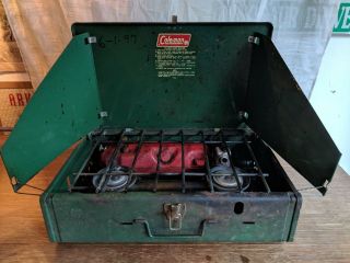 Vintage 1979 Coleman 425e Camping Gas Cooking Stove Tailgating 3
