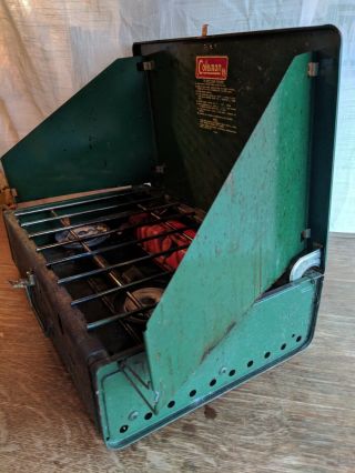 Vintage 1979 Coleman 425e Camping Gas Cooking Stove Tailgating 8