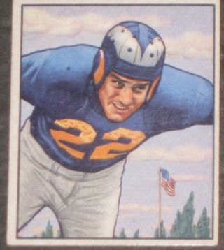1950 Bowman Fred Naumetz Football Card 85 Los Angeles Rams Vintage Antique