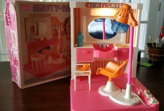 Vintage Sears Barbie Beauty Salon Orange And Pink Set 1970 