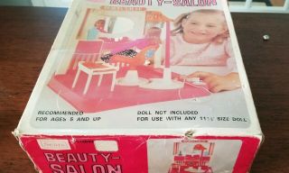 Vintage Sears Barbie Beauty Salon Orange and Pink Set 1970 ' s 4